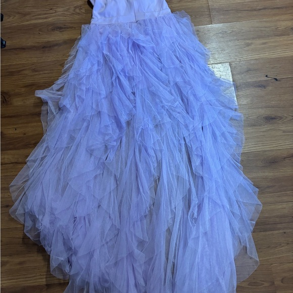 Faeriesty Lavender Strapless Tulle Prom Formal Evening Ball Gown Dress L - Picture 6 of 8